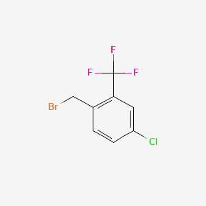 Chemical structure of 4-Chloro-2-(trifluoromethyl)benzyl bromide
