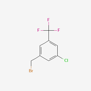 Chemical structure of 1-(Bromomethyl)-3-chloro-5-(trifluoromethyl)benzene
