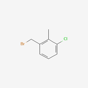 Chemical structure of 1-(Bromomethyl)-3-chloro-2-methylbenzene
