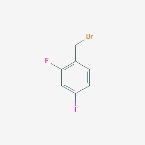 Chemical structure of 1-(Bromomethyl)-2-fluoro-4-iodobenzene