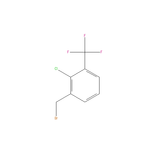 Chemical structure of 1-(Bromomethyl)-2-chloro-3-(trifluoromethyl)benzene
