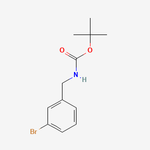 Chemical structure of tert-Butyl 3-bromobenzylcarbamate
