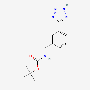 Chemical structure of 1-(Boc-aminomethyl)-3-(5-tetrazolyl)benzene