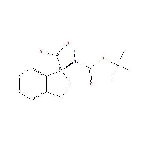 Chemical structure of 1-(Boc-amino)-1-indanecarboxylic Acid
