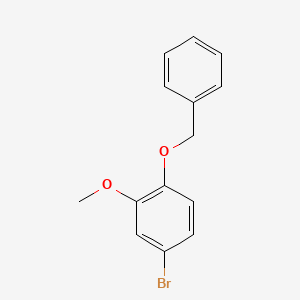 Chemical structure of 1-(Benzyloxy)-4-bromo-2-methoxybenzene
