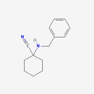 Chemical structure of 1-(Benzylamino)cyclohexane-1-carbonitrile