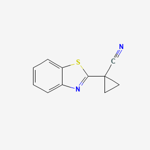 Chemical structure of 1-(Benzo[d]thiazol-2-yl)cyclopropanecarbonitrile