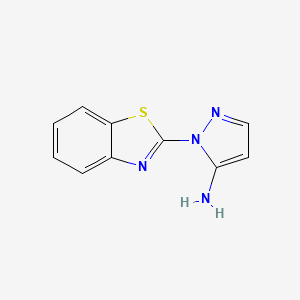 Chemical structure of 1-(Benzo[d]thiazol-2-yl)-1H-pyrazol-5-amine