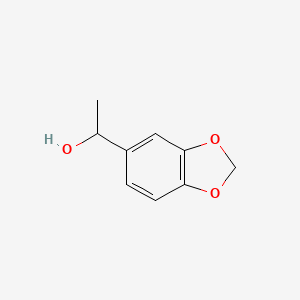 Chemical structure of 1-(1,3-Dioxaindan-5-yl)ethan-1-ol