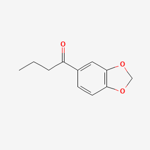 Chemical structure of 1-(1,3-Dioxaindan-5-yl)butan-1-one