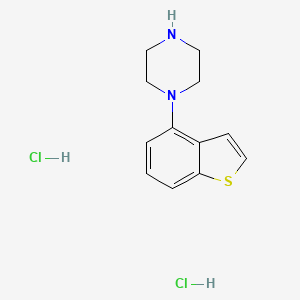 Chemical structure of 1-(Benzo[b]thiophen-4-yl)piperazine dihydrochloride