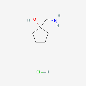 Chemical structure of 1-(Aminomethyl)cyclopentanol hydrochloride