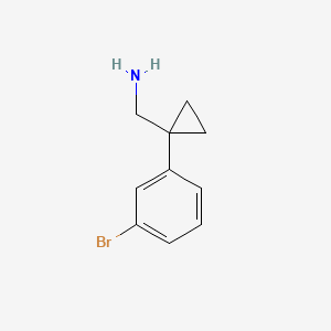 Chemical structure of (1-(3-Bromophenyl)cyclopropyl)methanamine