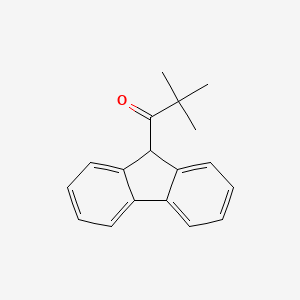Chemical structure of 1-(9H-Fluoren-9-yl)-2,2-dimethylpropan-1-one