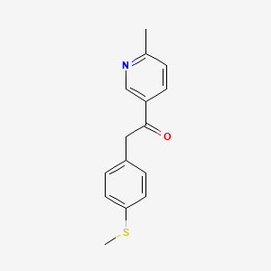Chemical structure of 1-(6-Methylpyridin-3-yl)-2-(4-(methylthio)phenyl)ethanone