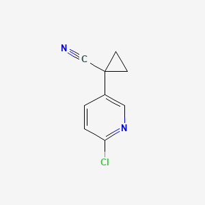 Chemical structure of 1-(6-Chloropyridin-3-yl)cyclopropanecarbonitrile