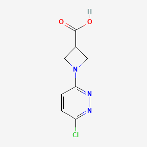 Chemical structure of 1-(6-Chloropyridazin-3-yl)azetidine-3-carboxylic acid