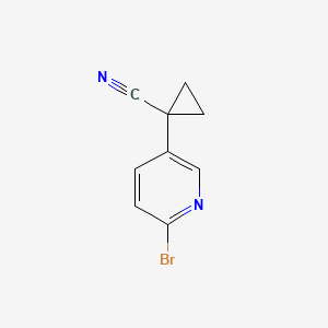 Chemical structure of 1-(6-Bromopyridin-3-yl)cyclopropanecarbonitrile