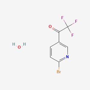 Chemical structure of 1-(6-Bromopyridin-3-yl)-2,2,2-trifluoroethanone hydrate