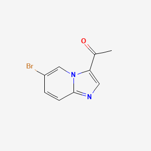 Chemical structure of 1-(6-Bromoimidazo[1,2-a]pyridin-3-yl)ethanone