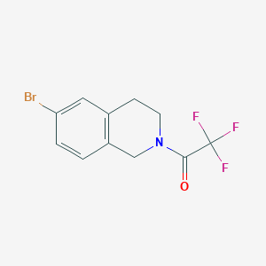 Chemical structure of 1-(6-broMo-3,4-dihydro-2(1H)-isoquinolinyl)-2,2,2-trifluoro-Ethanone
