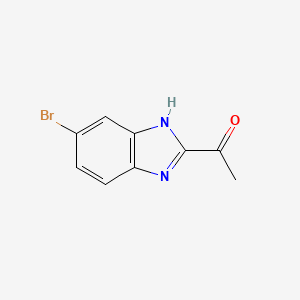 Chemical structure of 1-(6-Bromo-1H-benzo[d]imidazol-2-yl)ethanone