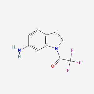 Chemical structure of 1-(6-Aminoindolin-1-yl)-2,2,2-trifluoroethanone