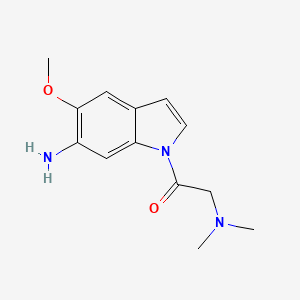 Chemical structure of 1-(6-Amino-5-methoxyindolin-1-yl)-2-(dimethylamino)ethanone