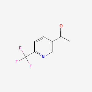 Chemical structure of 1-(6-(trifluoromethyl)pyridin-3-yl)ethanone