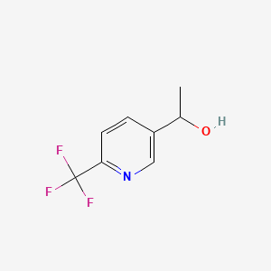 Chemical structure of 1-(6-(Trifluoromethyl)pyridin-3-yl)ethanol