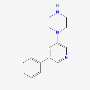 Chemical structure of 1-(5-Phenylpyridin-3-yl)piperazine
