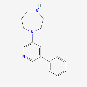 Chemical structure of 1-(5-Phenylpyridin-3-yl)-1,4-diazepane
