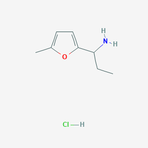Chemical structure of 1-(5-Methylfuran-2-yl)propan-1-amine hydrochloride