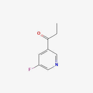 Chemical structure of 1-(5-Fluoropyridin-3-yl)propan-1-one
