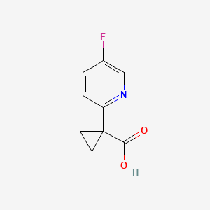 Chemical structure of 1-(5-Fluoropyridin-2-yl)cyclopropanecarboxylic acid