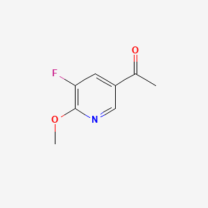 Chemical structure of 1-(5-Fluoro-6-methoxypyridin-3-yl)ethanone