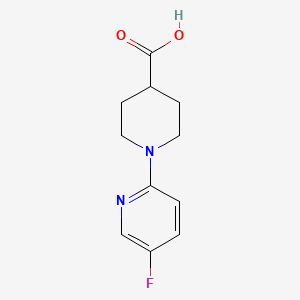 Chemical structure of 1-(5-Fluoro-2-pyridinyl)-4-piperidinecarboxylicacid