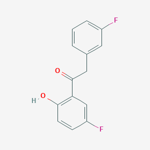 Chemical structure of 1-(5-Fluoro-2-hydroxyphenyl)-2-(3-fluorophenyl)ethanone