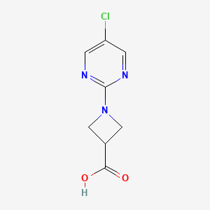 Chemical structure of 1-(5-Chloropyrimidin-2-yl)azetidine-3-carboxylic acid
