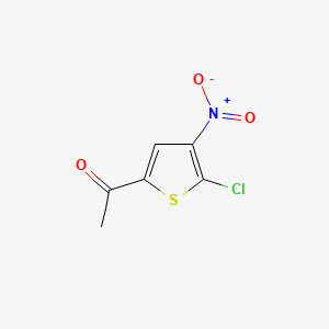 Chemical structure of 1-(5-Chloro-4-Nitro-2-Thienyl)Ethan-1-One