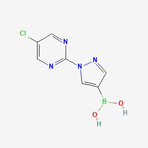 Chemical structure of 1-(5-Chloro-2-pyrimidyl)pyrazole-4-boronic acid