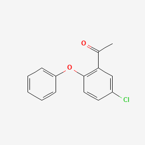 Chemical structure of 1-(5-chloro-2-phenoxyphenyl)ethanone