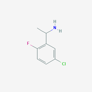 Chemical structure of 1-(5-Chloro-2-fluorophenyl)ethanamine