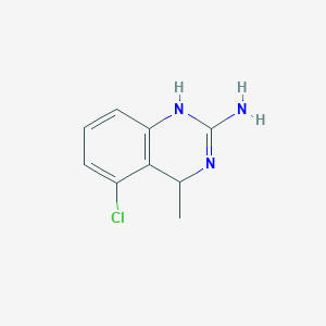 Chemical structure of 1-(5-chloro-1H-1,3-benzodiazol-2-yl)ethan-1-amine