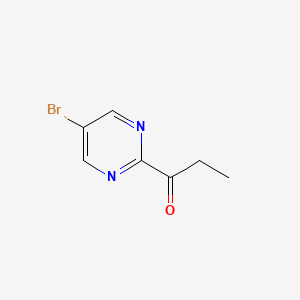Chemical structure of 1-(5-Bromopyrimidin-2-yl)propan-1-one