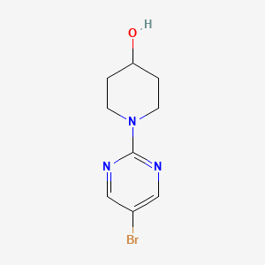 Chemical structure of 1-(5-Bromopyrimidin-2-yl)piperidin-4-ol