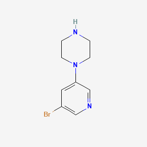 Chemical structure of 1-(5-Bromopyridin-3-yl)piperazine