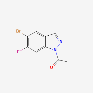 Chemical structure of 1-(5-Bromo-6-fluoro-1H-indazol-1-yl)ethanone