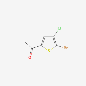 Chemical structure of 1-(5-Bromo-4-chlorothiophen-2-yl)ethan-1-one
