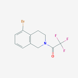 Chemical structure of 1-(5-bromo-3,4-dihydro-2(1H)-isoquinolinyl)-2,2,2-trifluoro- Ethanone